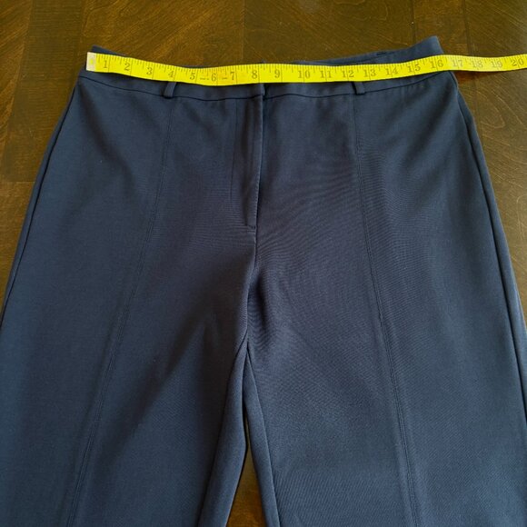 J McLaughlin Deanne Pants Bainbridge Knit Navy Blue Size 12 Formal Classic - Picture 7 of 11